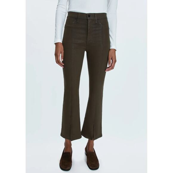 pistola Denim - PISTOLA NWT Lennon High Rise Cropped Kick Flare Boot Jeans in Coated Palms // 24